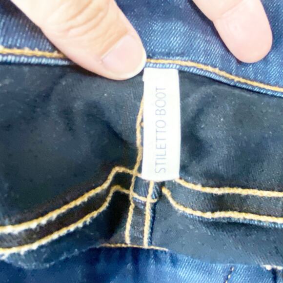 rag & bone Peyton Stiletto Bootcut Jeans Low Rise Dark Wash DenimWomen's 27 - Picture 7 of 13